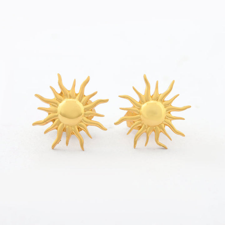 Mania Anti Tarnish Sun Shape Earring