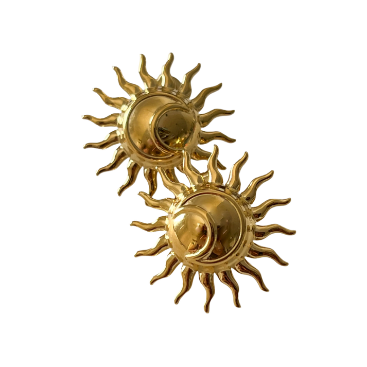 Mania Anti Tarnish Sun Shape Earring