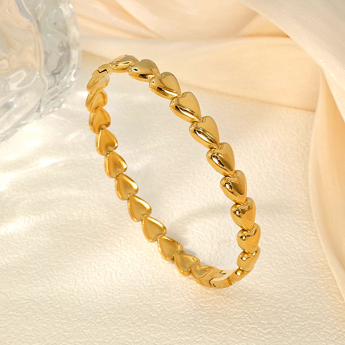 Mania anti tarnish gold heart shape bracelet