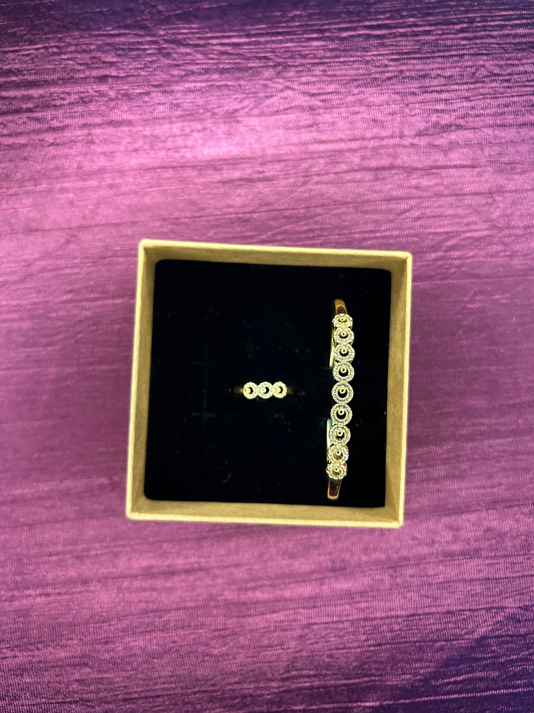 Round Design American diamond Bracelet with Ring