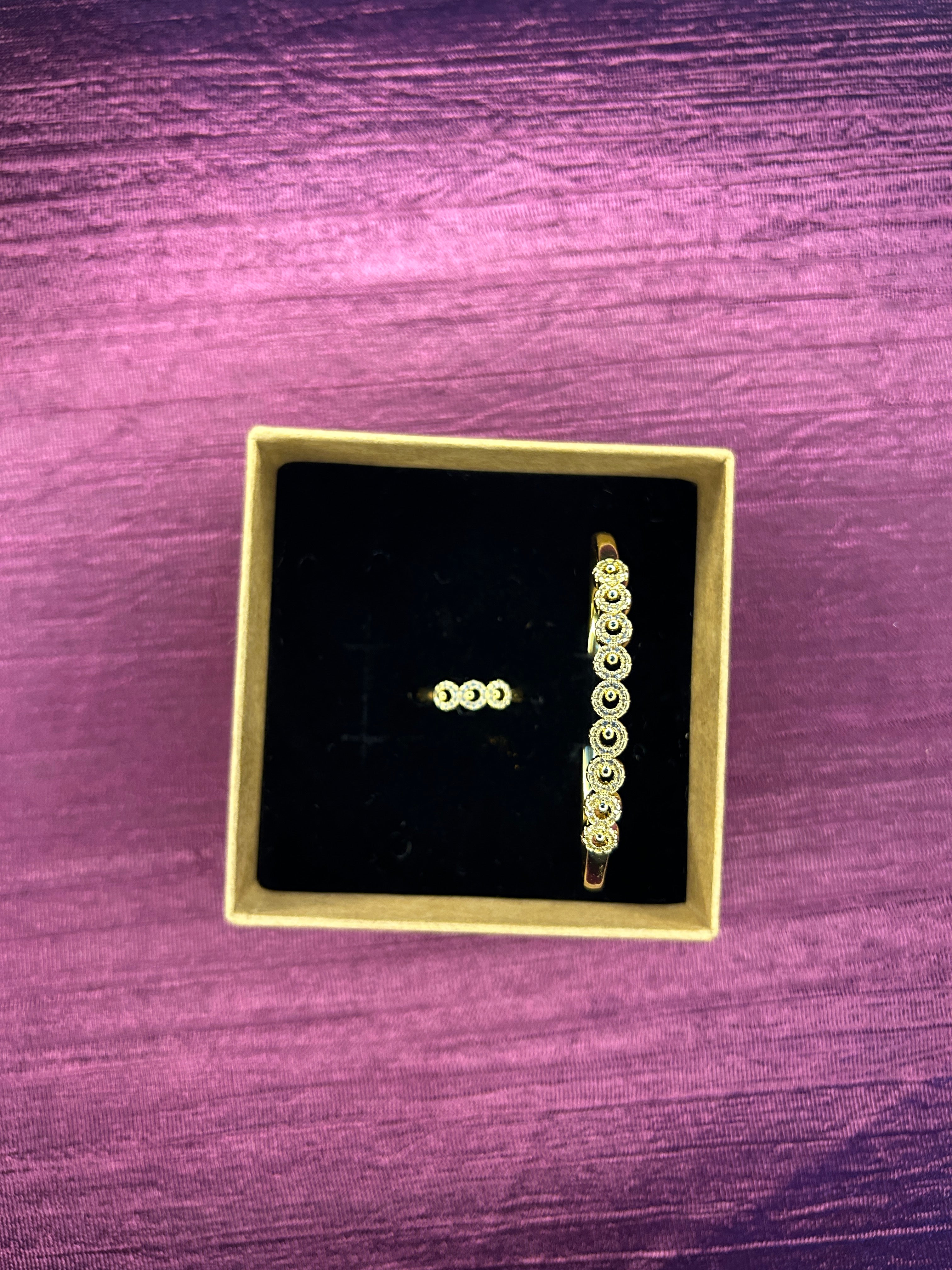 American Diamond with  Circular Design And Ring