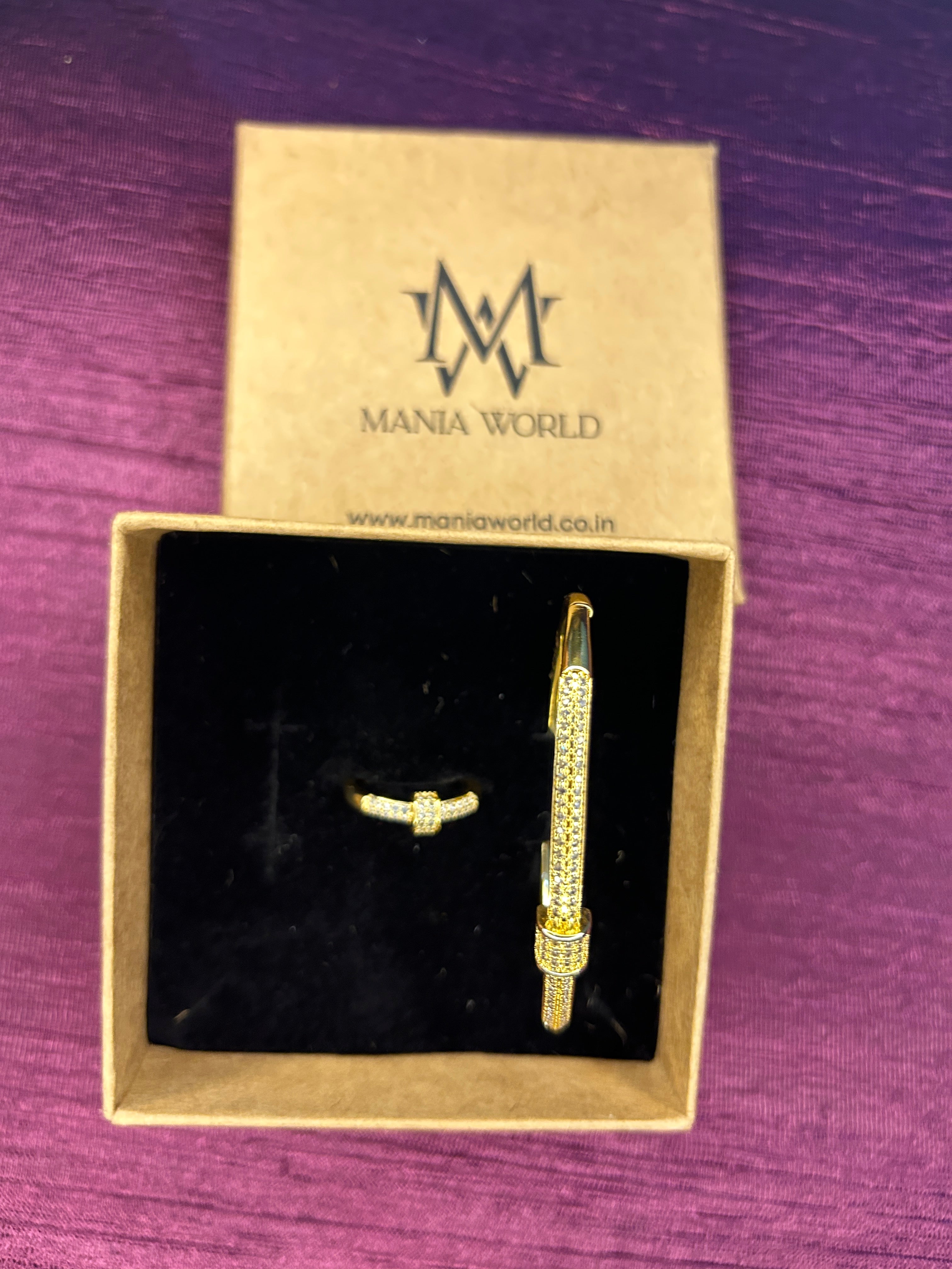 Bangle Style Bracelet With Ring