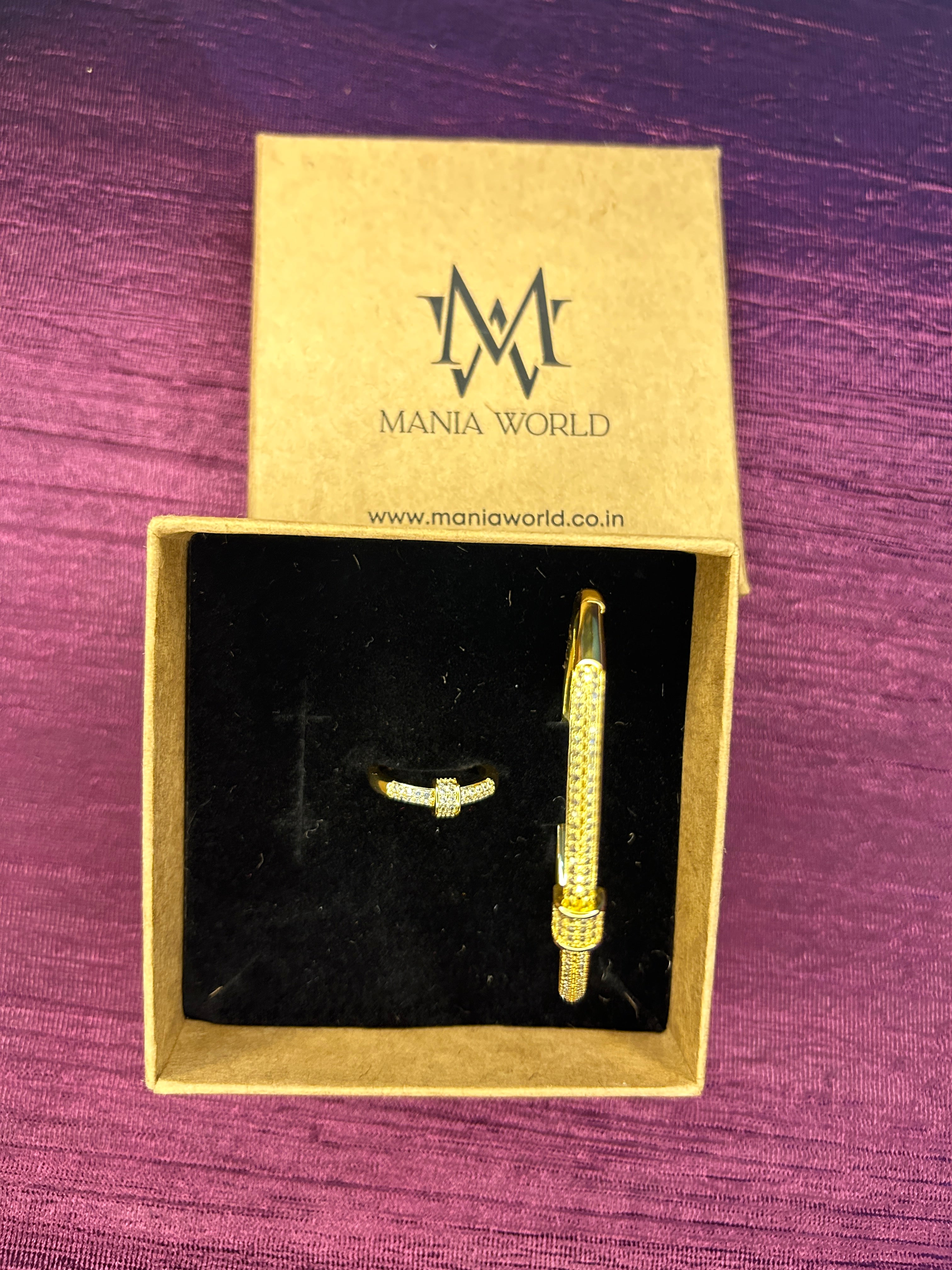 Bangle Style Bracelet With Ring