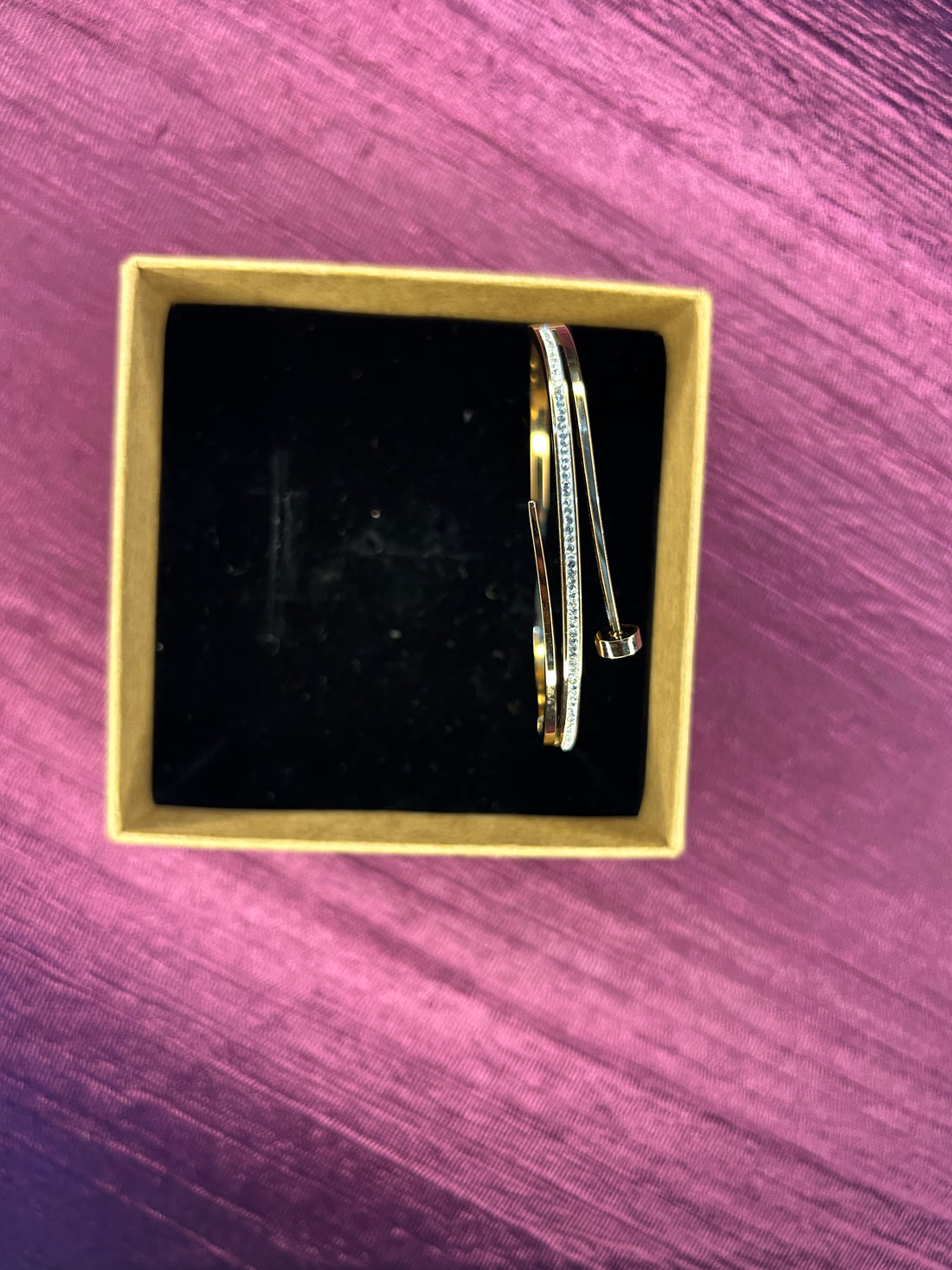 mania anti tarnish gold Nail with stone bracelet