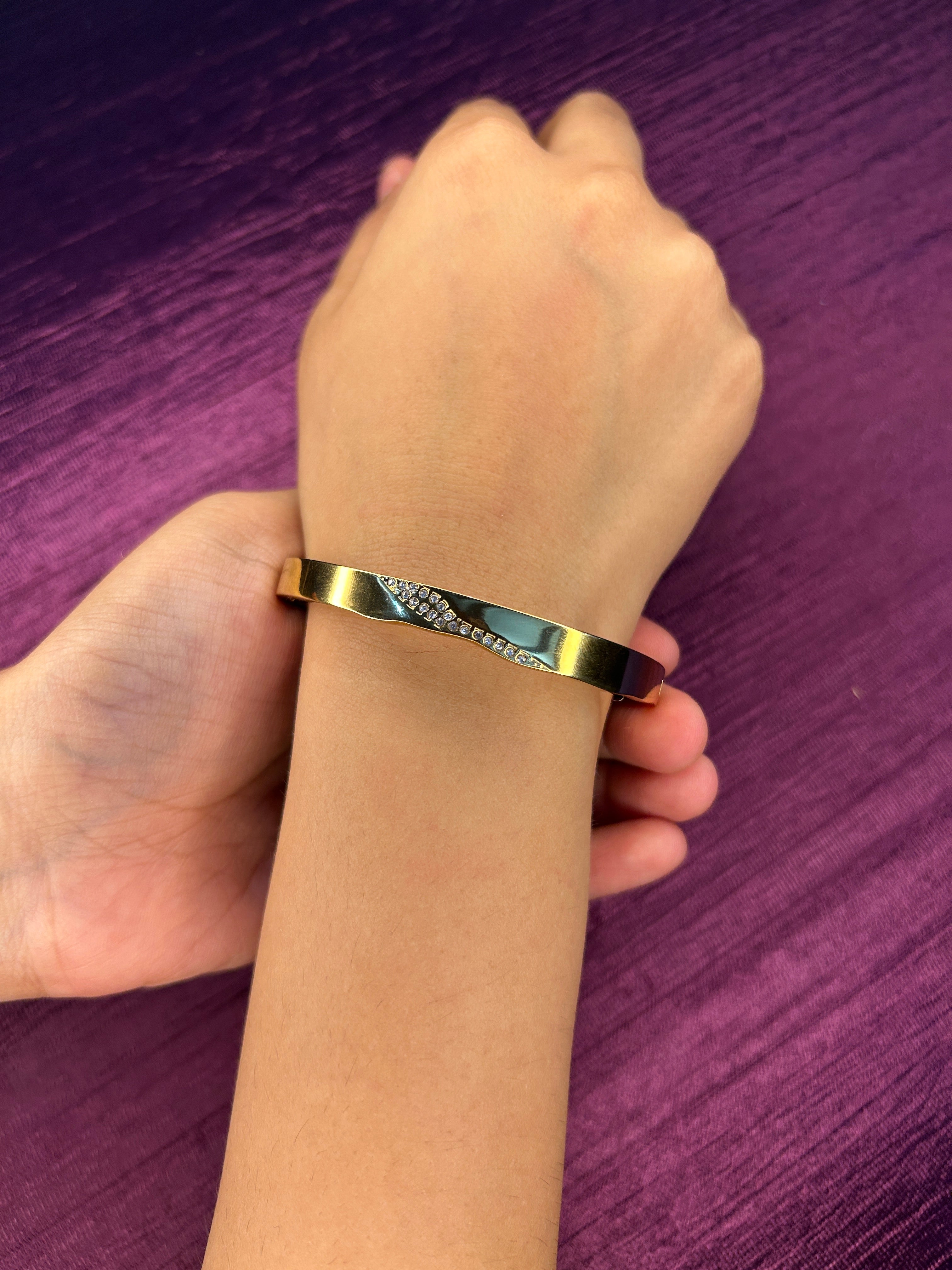 Gold with Stone Kada