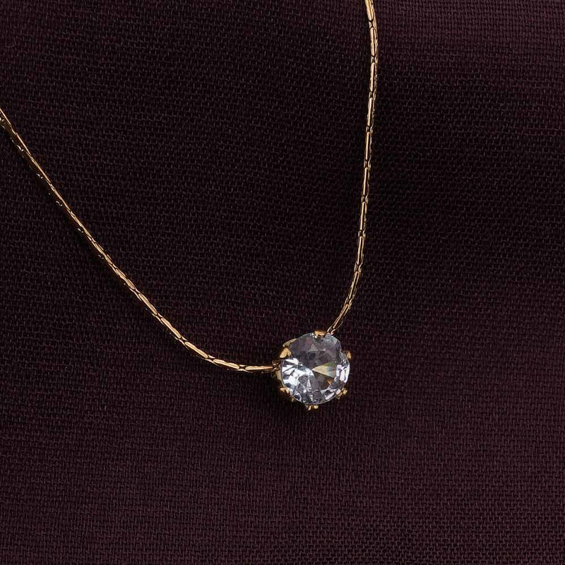 Mania Anti Tarnish Chain with Stone Pendant