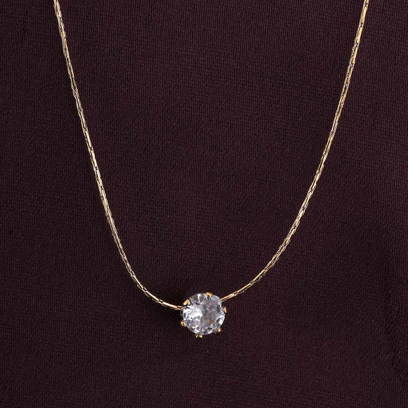 Mania Anti Tarnish Chain with Stone Pendant
