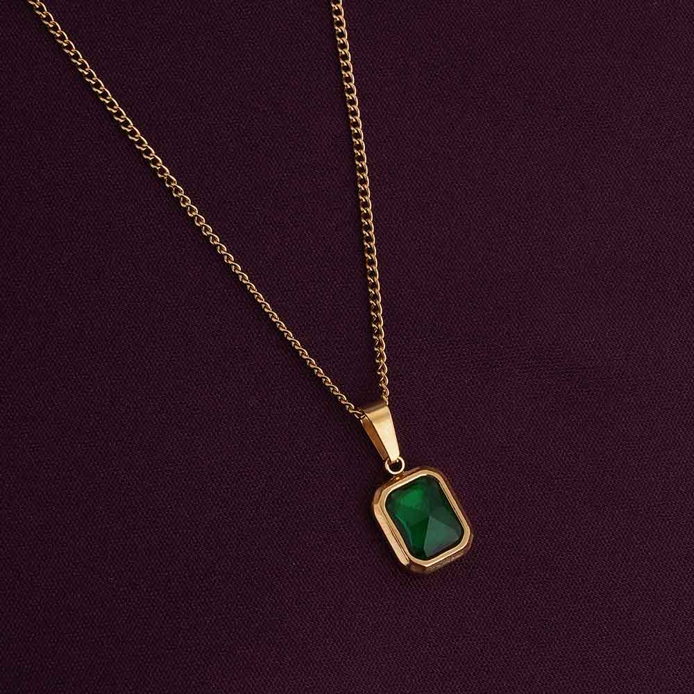 Mania Anti Tarnish Pendant Emerald