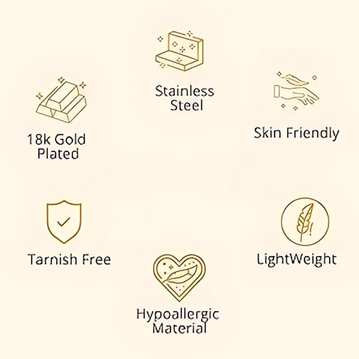 Mania Anti Tarnish Star Shape Gold Plated Necklace