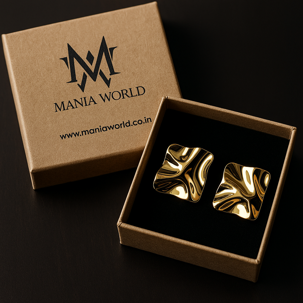 mania Anti Tarnish Gold Plated stads