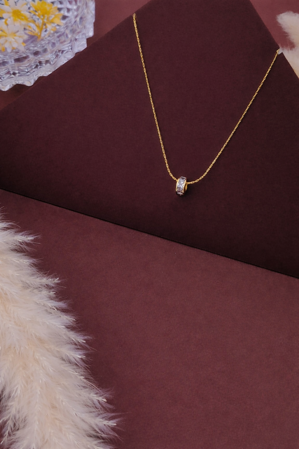 Premium White Stone Pendant Chain