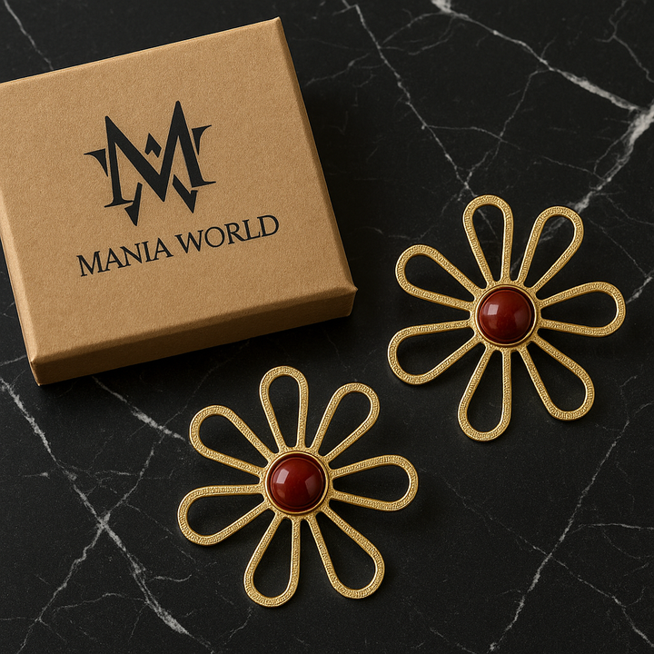 Mania Anti Tarnish Gold Plated Flower shape