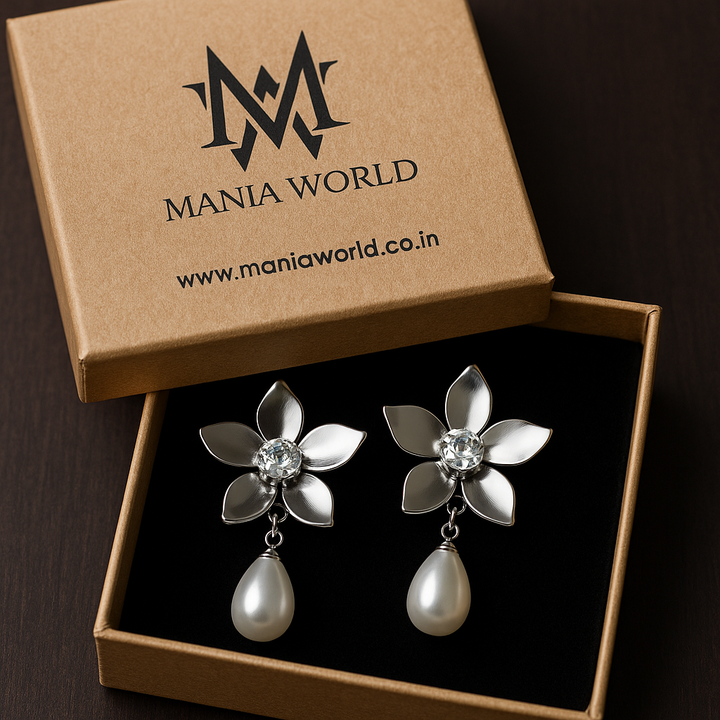 Mania Anti Tarnish Steel  Flower Shape Earring