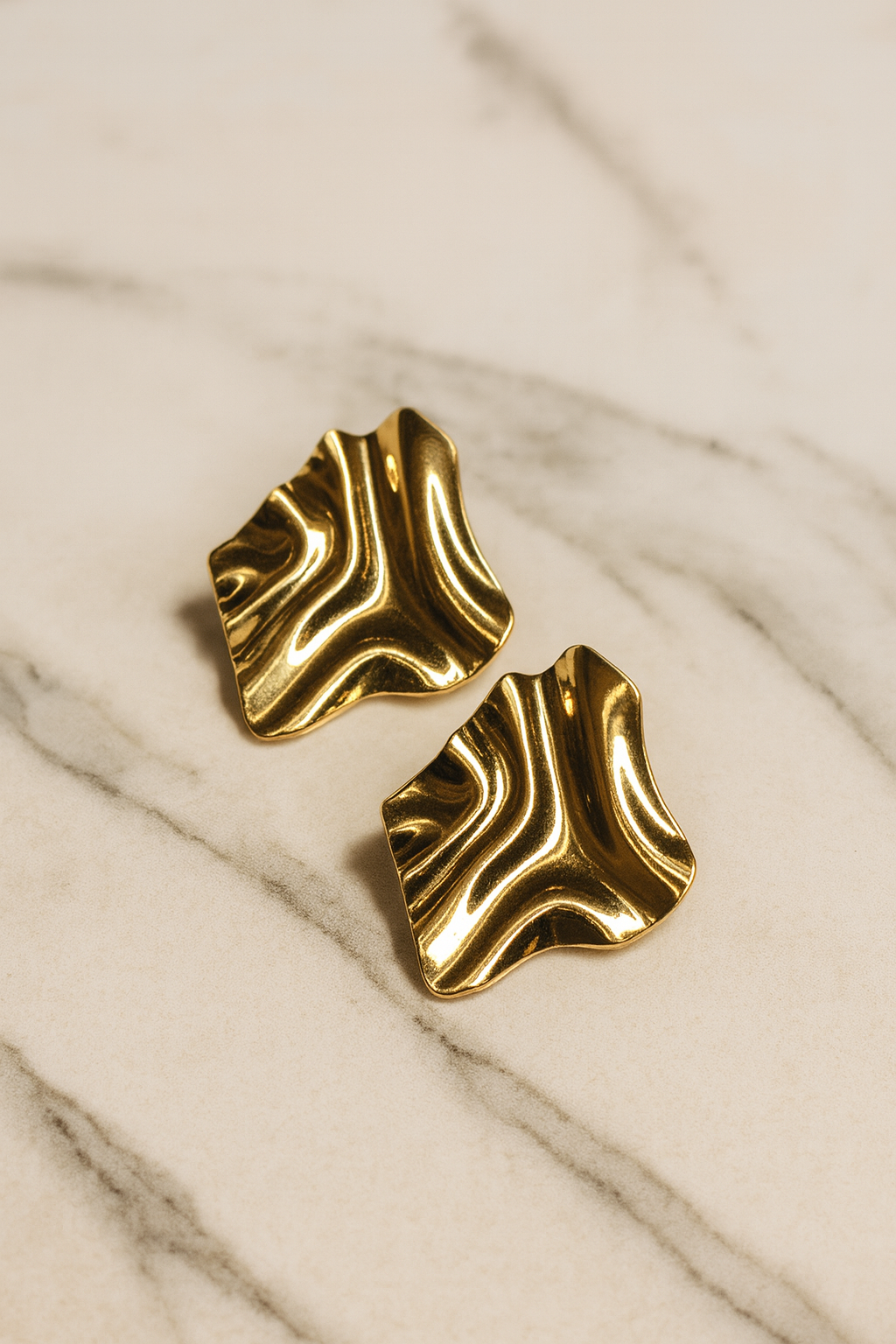 mania Anti Tarnish Gold Plated stads