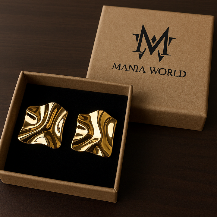 mania Anti Tarnish Gold Plated stads