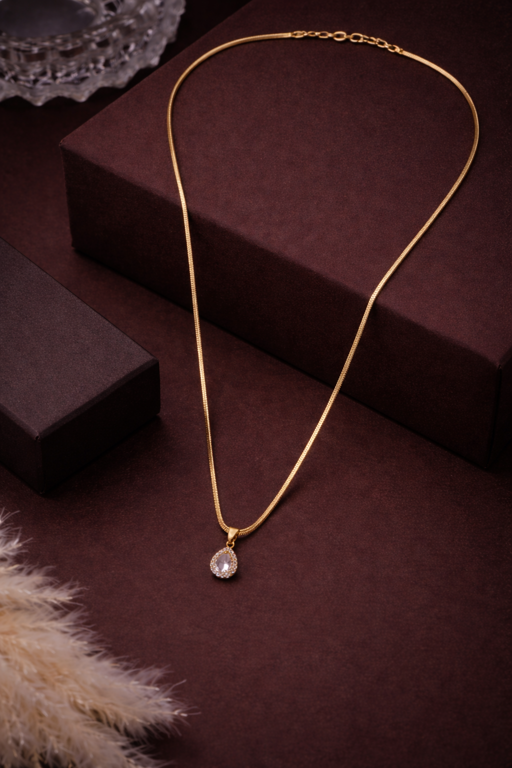 Solitary Stone Anti Tarnish Chain