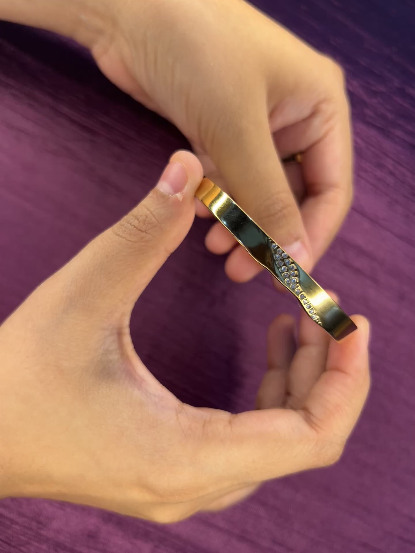 Gold with Stone Kada