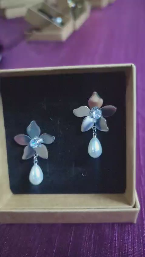 Anti Tarnish Steel  Flower Shape Earring